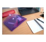 Fundas con adhesivo scratch A5 2/100e Polipopileno reciclado - Colores surtidos