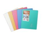 Cahier piqué Koverbook Silver 17x22 cm 96 pages grands carreaux couverture polypropylène opaque - Assortis