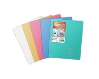 Cahier piqué Koverbook Silver 17x22 cm 96 pages grands carreaux couverture polypropylène opaque - Assortis