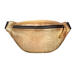Goldene Gürteltasche aus Leder, Kleopathra, 30x16,2 cm - Gold