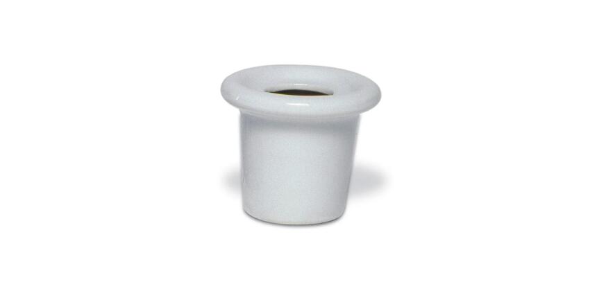 Encrier porcelaine rond - blanc