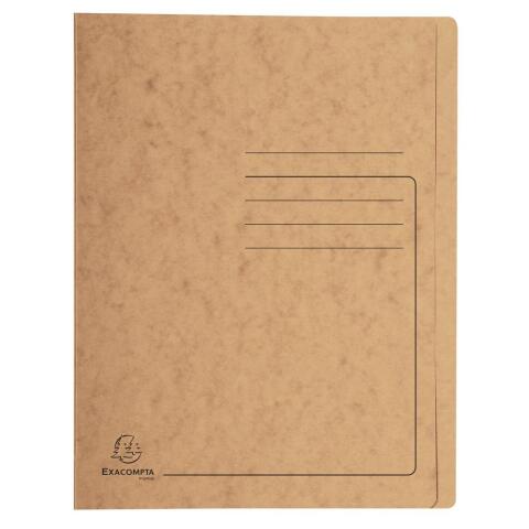 Subcarpetas con fástener impresas Exacompta 355 g/m2 A4 capacidad 350 hojas marrón tabaco