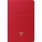 Flying Spirit Red carnet piqûre textile 11x17cm 96p ligné motifs assortis papier ivoire 90g - Rouge