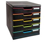 Cassettiera Modulo Black Office 5 cassetti chiusi