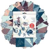 KIT ORIGAMI, Pochette de 60 feuilles 70g/m2 3 formats - Décor Animaux de la forêt - Multicolore