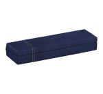 Rhodiarama plumier simili cuir italien 21x5,5x3 cm - Bleu nuit