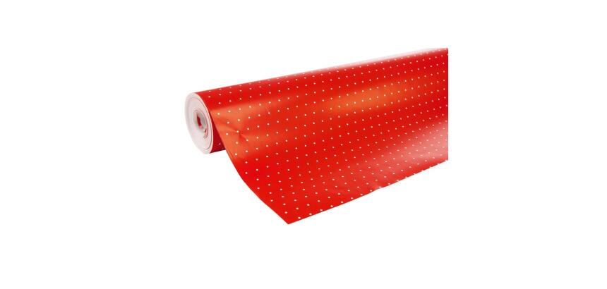 Alliance 60g, rl 50x0,70m Pois fd rouge - Rouge