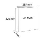 Classeur personnalisable rigide 2 poches KreaCover - 4 anneaux en D 40mm - A4 maxi