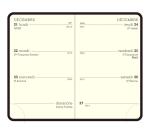 Recharge agenda de poche Mini 11 - Semaine 7,5 x 11,5 Janvier à Décembre 2026 - Tranche or