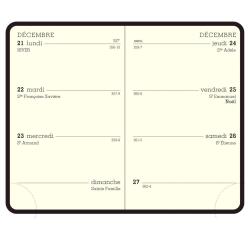 Recharge agenda de poche Mini 11 - Semaine 7,5 x 11,5 Janvier à Décembre 2026 - Tranche or