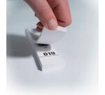 Carnet de 50 tickets vestiaires numérotés de 3 volets (dont 2 volets avec trous) - Format 20x3 cm