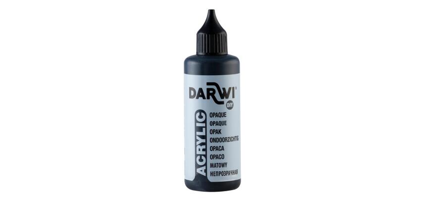 Darwi Flacon de 80ml Peinture Acrylique Universelle Opaque - Noir