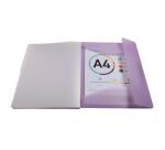 Trieur à 3 rabats 8 compartiments polypropylène Kreacover Pastel - A4 - Couleurs assorties