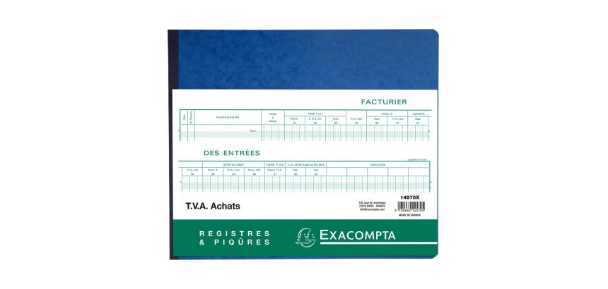 Piqûre TVA Entrées - texte FR - 31 lignes - avec feuille d'identification