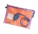 Pochette à fermeture éclaire en plastique souple Pop'N Co - Couleurs assorties