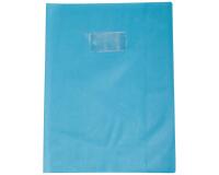 Protège-cahiers grain cuir PVC 22/100ème A4 - Bleu clair