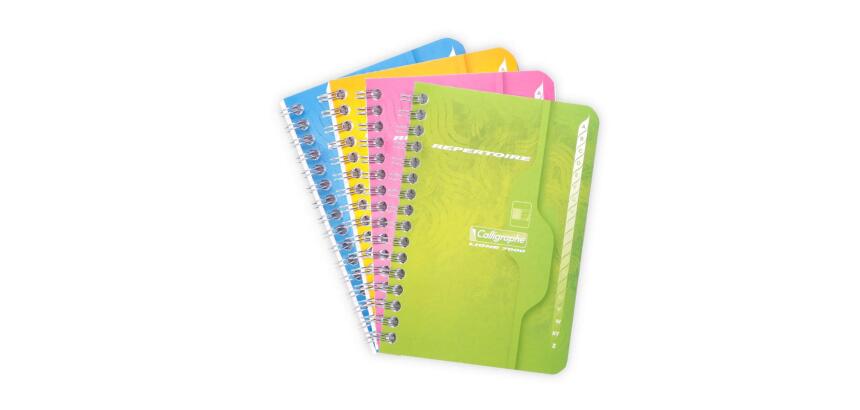 Répertoire reliure intégrale 7000 9x14 cm 100 pages petits carreaux 70 g - Assortis