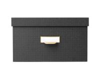 Lot de 3 boîtes de rangement OfficeByMe - Noir