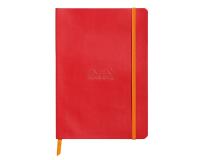 Rhodiarama carnet souple COQUELICOT A5 160 pages 5/5 papier ivoire 90 g/m2, fermeture élastique - Coquelicot