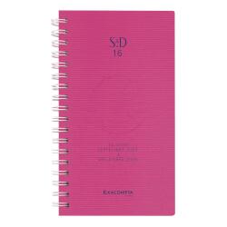 Agenda de poche SAD 16S Linicolor 9 x 16 cm Semainier Septembre 2025 à Décembre 2026 - 16 mois. - Rose