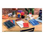 Bloc Pupitre agrafé en-tête A4+ 80 feuilles perforé 4 trous détachables ligné + marge Couleur aléatoire - Assortis