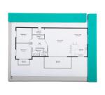 Porte-bloc aimanté rembordé plastique pour A4