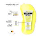 Darwi For You tube de peinture acrylique 75 ml - Jaune fluo