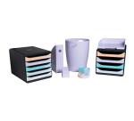 BIG-BOX Aquarel black/glossy pastel - Assorted colours