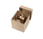 Assortiment de 2 boîtes cadeaux carrées 26x26x32,5 cm - Kraft