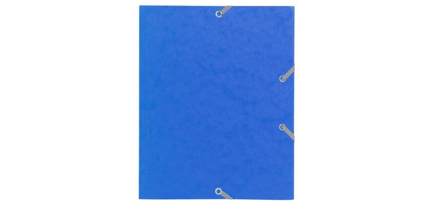 Chemise à élastique 3 rabats carte lustrée 400gm2 - format scolaire 17x22cm - Couleurs assorties