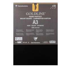 Goldline contrecollé pour passe-partout paquet 10F A3 1,25mm - Noir