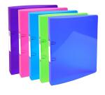 Classeur 2 anneaux plastifié Exacompta Iderama  A4 - Dos 3 cm couleurs assorties