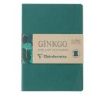 Ginkgo, Set de 2 carnets cousu fil A5 14,8x21 cm, 64 pages, ligné. 1 carnet couverture cuir + 1 carnet couverture carte imprimée, ass.