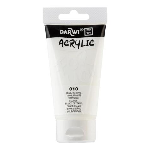 Darwi For You tube de peinture acrylique 75 ml - Blanc de titane