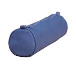 Trousse en cuir Age Bag ronde 21xØ6 cm - Bleu