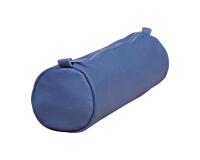 Trousse en cuir Age Bag ronde 21xØ6 cm - Bleu