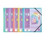 Chemise à élastiques 3 rabats polypropylène Kreacover Pastel - A4 - Couleurs assorties