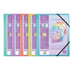 Carpetas con gomas 3 solapas Kreacover® Pastel Polipropileno Translucido - Colores surtidos