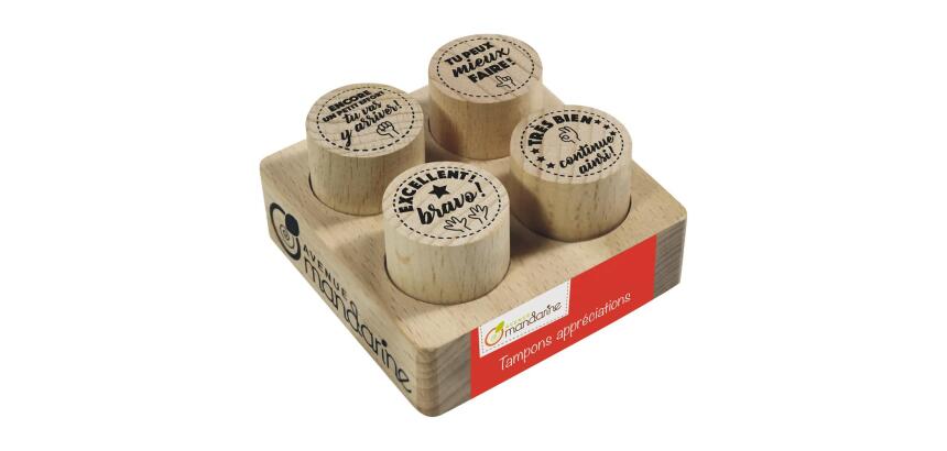 Collection Maîtresse, tampon appréciations textes - Marron