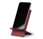 Rhodiarama support pour téléphone mobile simili cuir italien 13x8x8,5 cm - Lie de vin