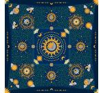 CARRÉ 100% soie - 90x90cm Astral - Blanc