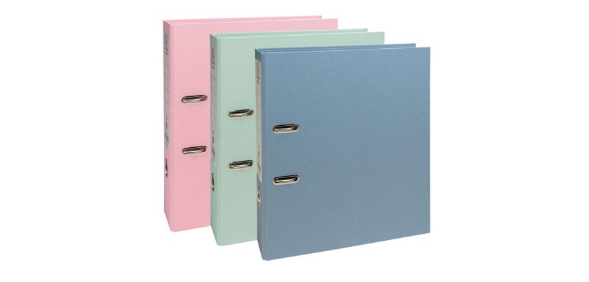 Cardboard lever arch file Autentik Exacompta Prem Touch A4 - Spine 8 cm assorted colors