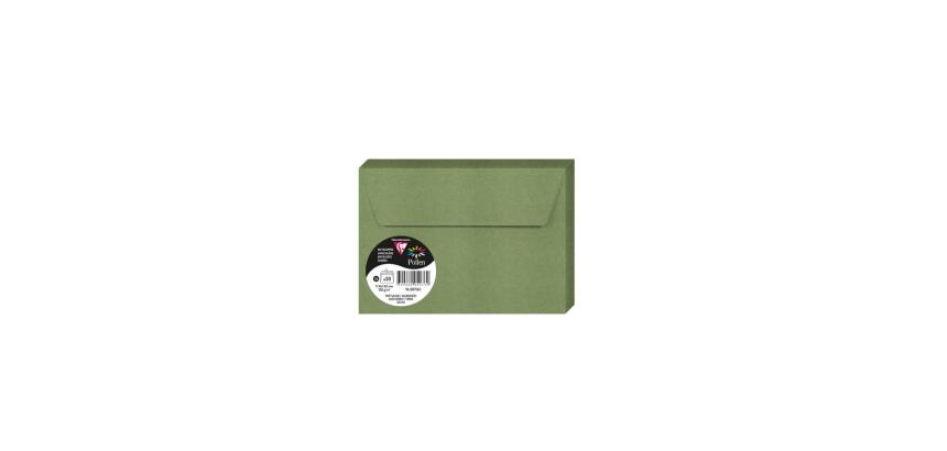 Paquet de 20 enveloppes Pollen C6 114x162 120g/m2 - Vert sauge