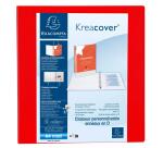 Classeur 4 anneaux plastifié Exacompta Kreacover personnalisable A4 maxi - Dos 9 cm
