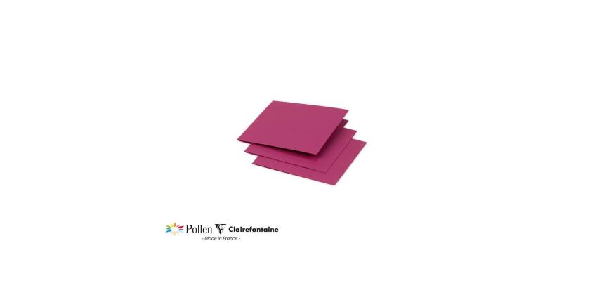 Paquet de 25 cartes pliées Pollen 110x110mm 210g/m2