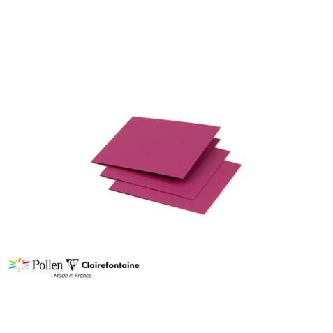 Paquet de 25 cartes pliées Pollen 110x110mm 210g/m2