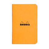 Carnet piqué Rhodia Classic 7,5x12 cm 48p petits carreaux 5x5 non détachables 80g - Orange