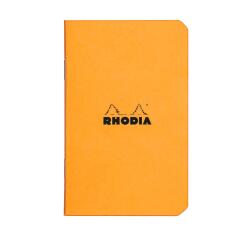 Rhodia Classic Stapledbound Notebooks A7, 5x5 Squared - Orange|