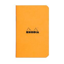 Carnet piqué Rhodia Classic 7,5x12 cm 48p petits carreaux 5x5 non détachables 80g - Orange