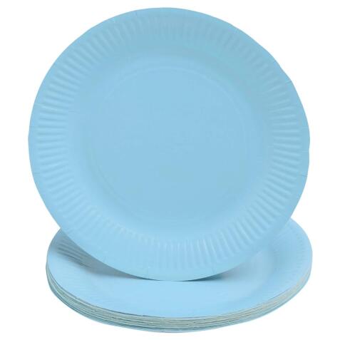 20 Assiettes en carton rondes, 23 cm